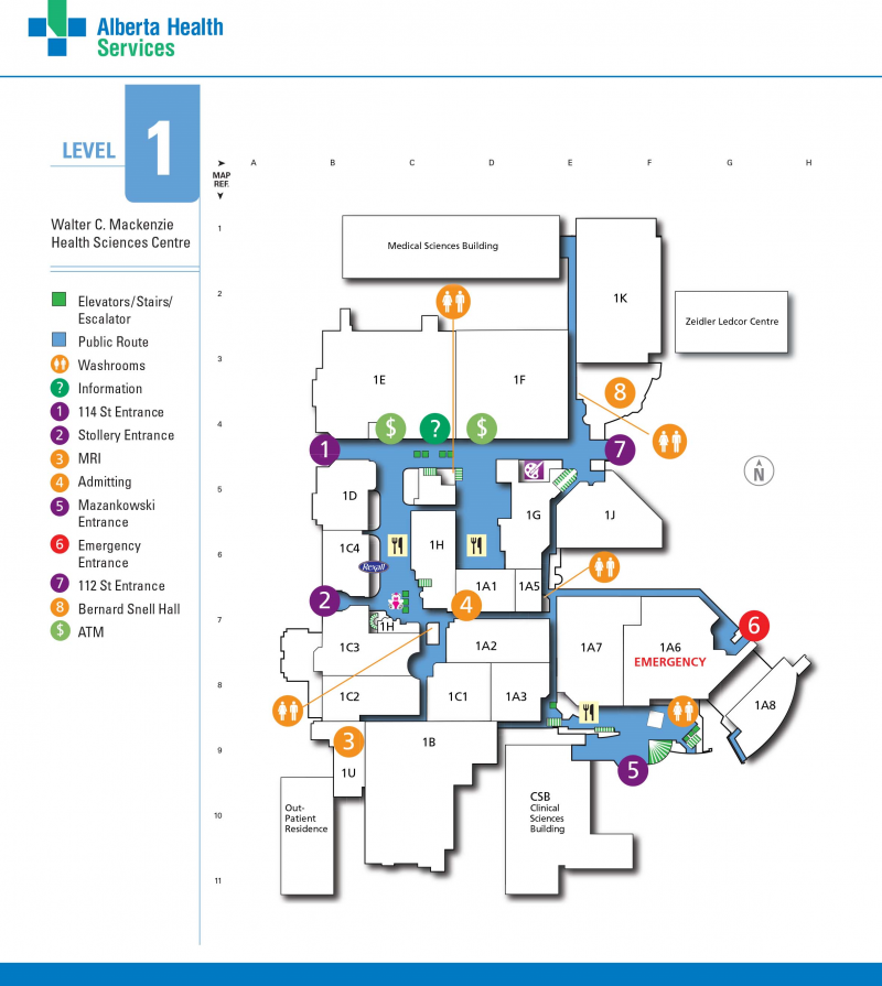 Map of The Stollery Children’s Hospital Neurosurgery Kids Fund