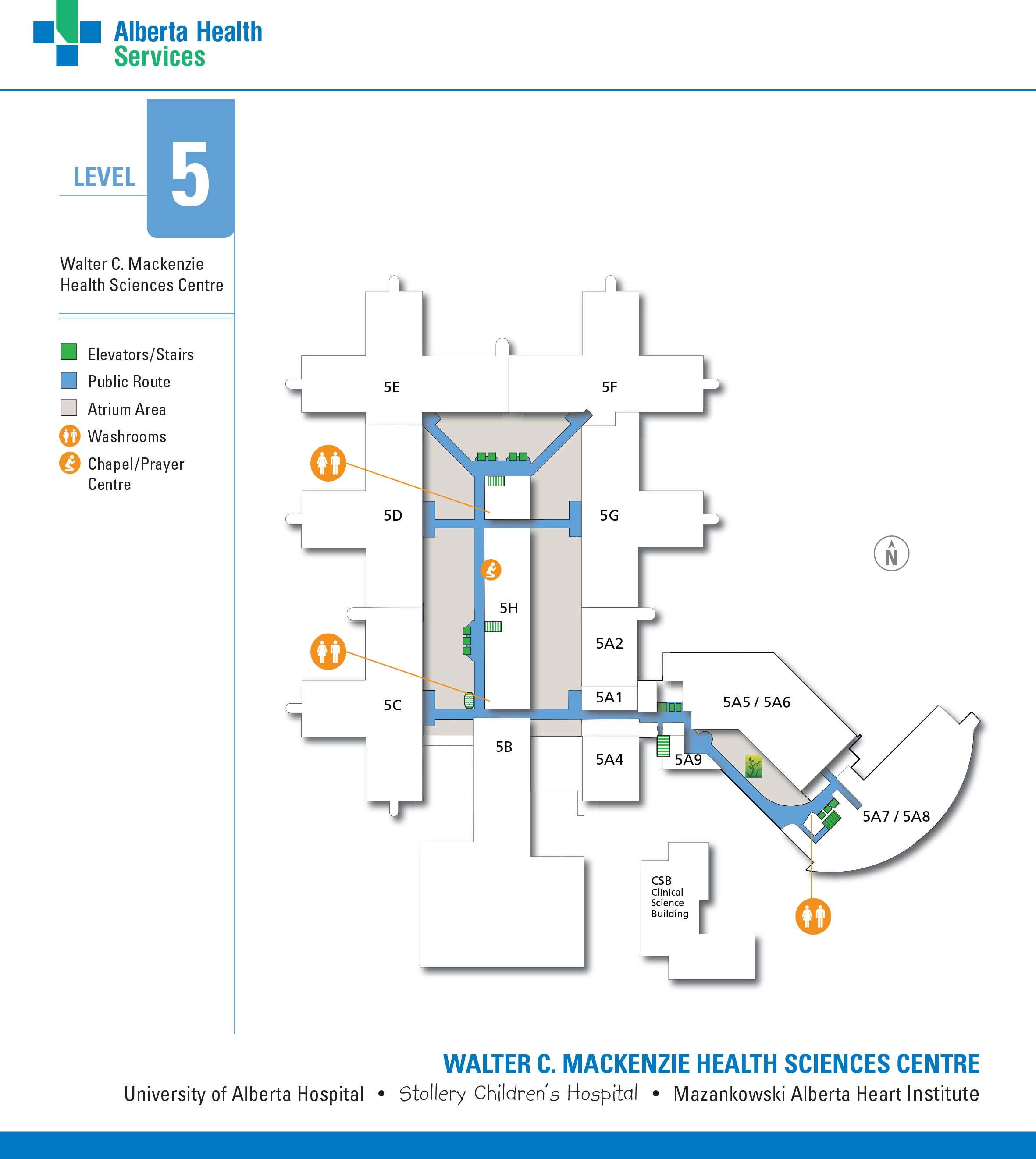 university of alberta hospital map level 1 Map Of The Stollery Children S Hospital Neurosurgery Kids Fund university of alberta hospital map level 1